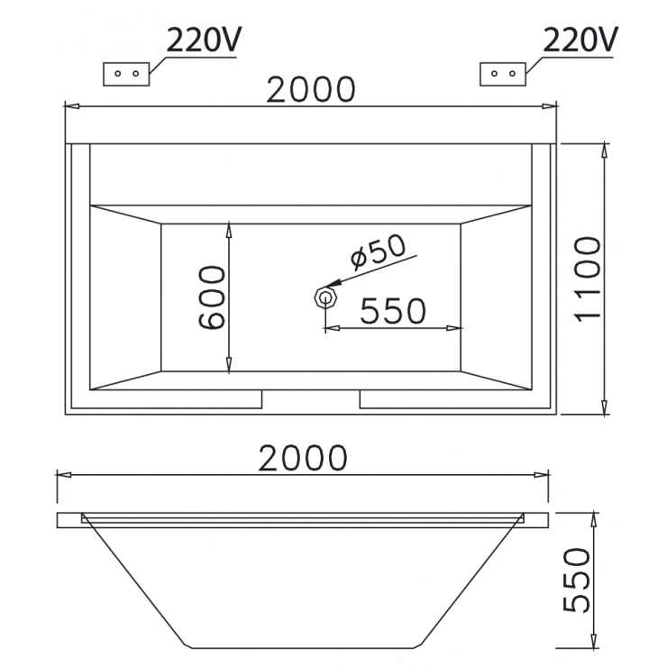 CAESAR MT7520S - Bồn tắm massage xây