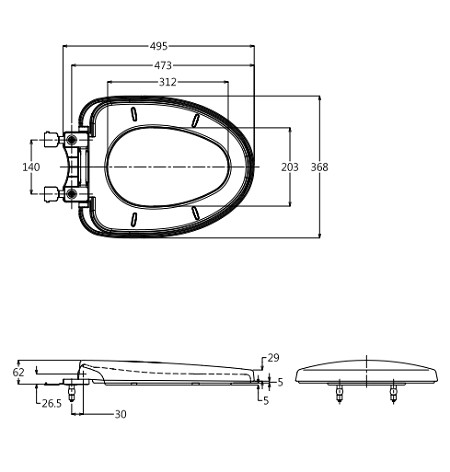 Nắp bồn cầu TOTO TC385VS (T3)