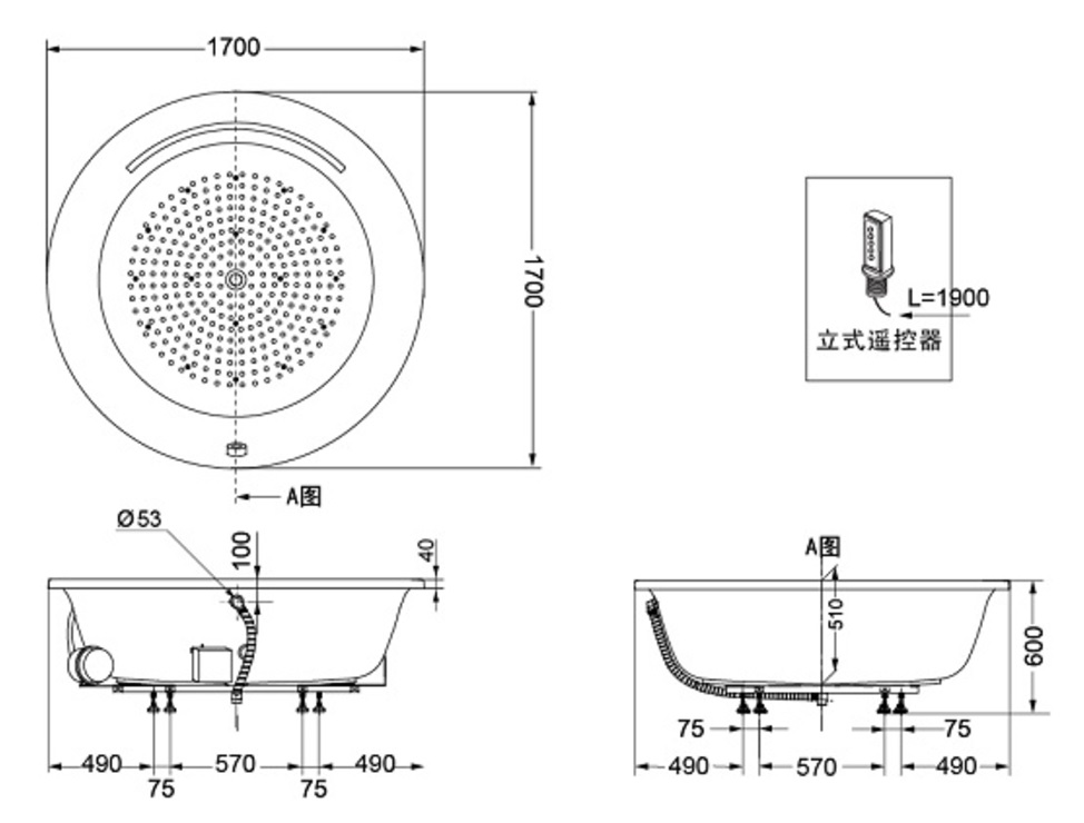 TOTO PPYB1720HPWE#P/NTP003E - Bồn tắm xây massage ngọc trai 1 TOTO PPYB1720HPWE#P/NTP003E - Bồn tắm xây massage ngọc trai