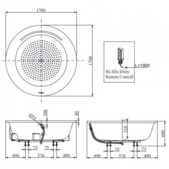 TOTO PPYB1720HPTE#P/NTP003E - Bồn tắm xây massage ngọc trai 1 TOTO PPYB1720HPTE#P/NTP003E - Bồn tắm xây massage ngọc trai