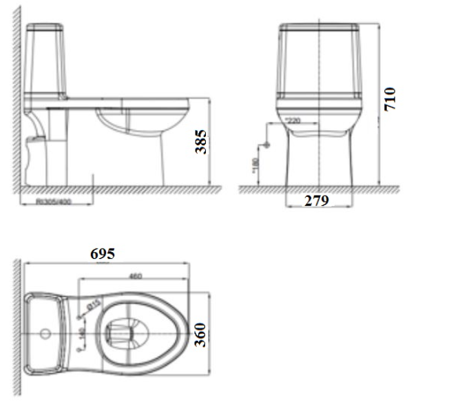 AMERICAN STANDARD VF-1858S - Bồn cầu thông minh nắp rửa cơ