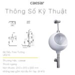 Bồn tiểu nam CAESAR U0210 treo tường - Ảnh 3
