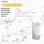 Bồn tiểu nam CAESAR UA0283 cảm ứng treo tường - Ảnh 3