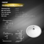 Chậu lavabo âm bàn CAESAR L5115 - Ảnh 3