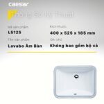 Chậu lavabo âm bàn CAESAR L5125 - Ảnh 3