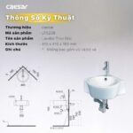 Chậu lavabo treo tường CAESAR LF5238 góc - Ảnh 2
