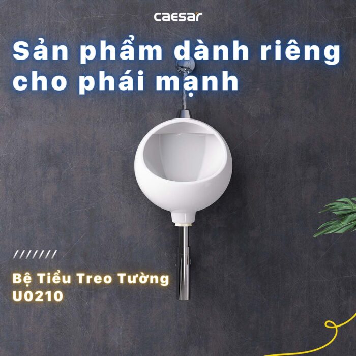 Bồn tiểu nam CAESAR U0210 treo tường - Ảnh 4