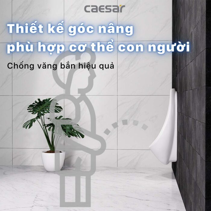 Bồn tiểu nam CAESAR U0266 treo tường - Ảnh 5