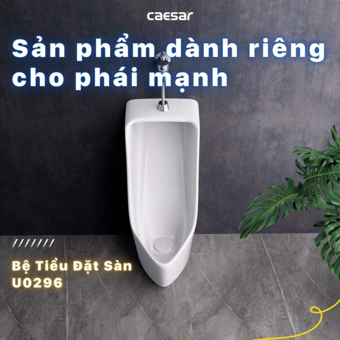 Bồn tiểu nam CAESAR U0296 đặt sàn - Ảnh 4