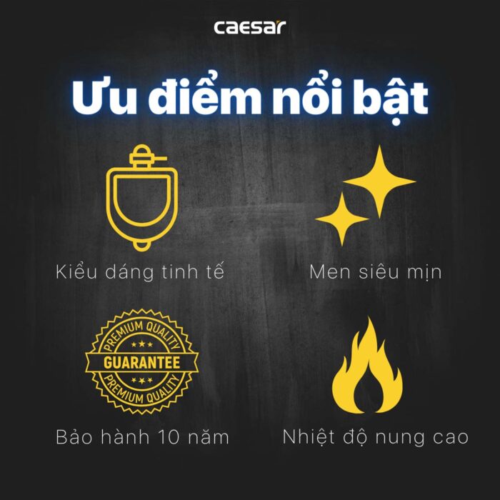Bồn tiểu nam CAESAR UA0283 cảm ứng treo tường - Ảnh 5