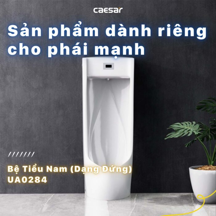 Bồn tiểu nam Caesar UA0284 cảm ứng đặt sàn - Ảnh 4