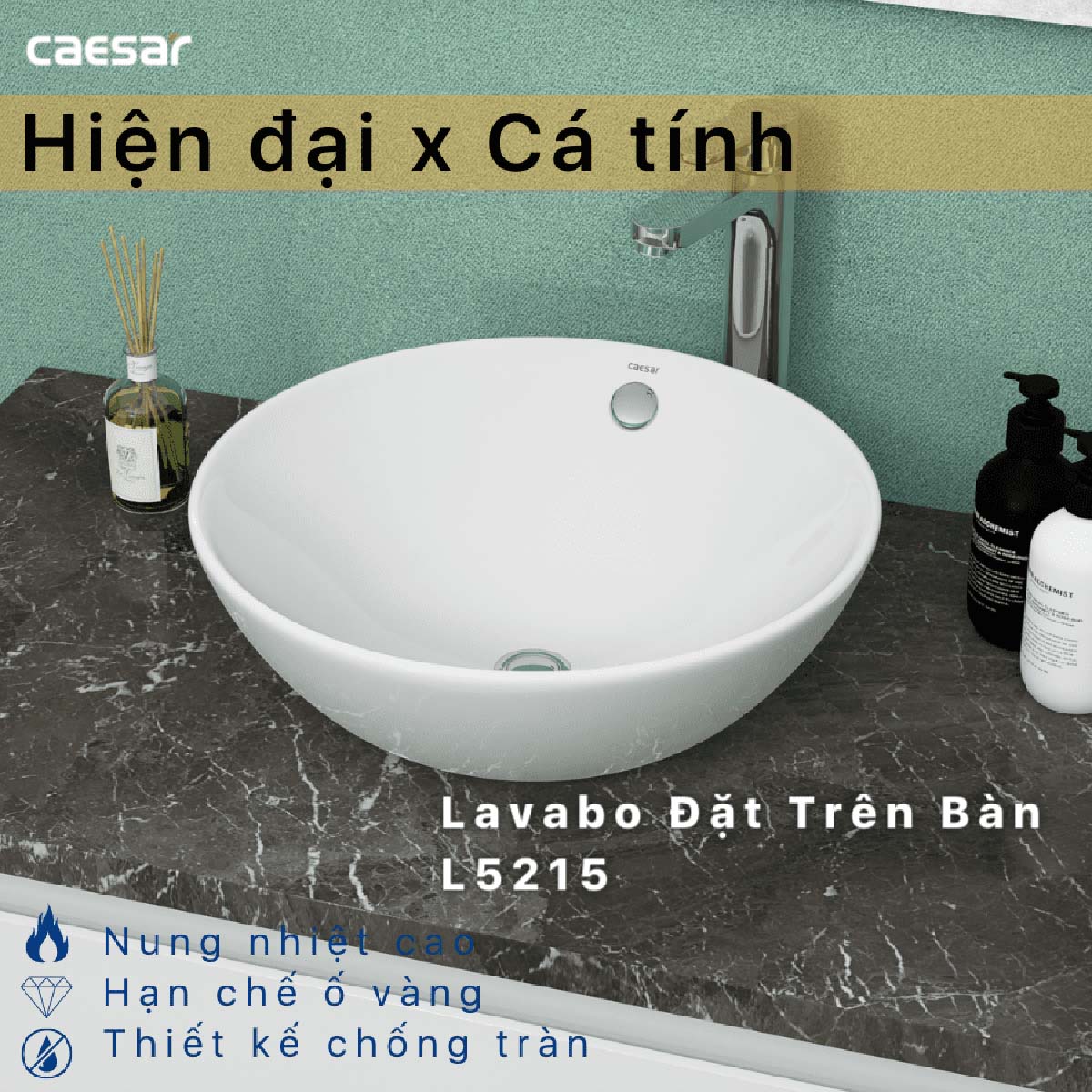 tinh nang Chau lavabo dat ban CAESAR L5215 1