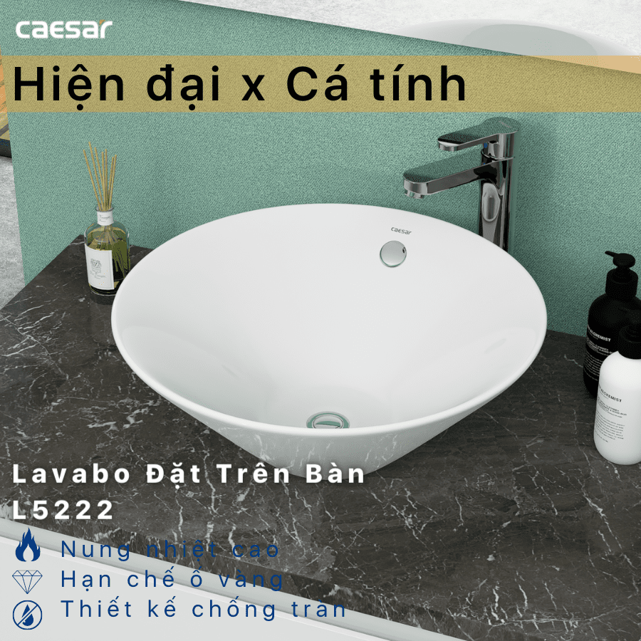 tinh nang Chau lavabo dat ban CAESAR L5222 1