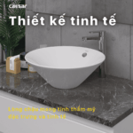 Chậu lavabo đặt bàn CAESAR L5222 - Ảnh 5