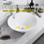 Chậu lavabo đặt bàn CAESAR L5222 - Ảnh 6