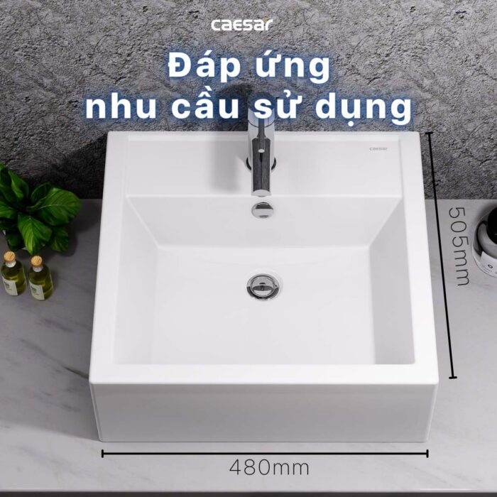 Chậu lavabo đặt bàn CAESAR LF5236 - Ảnh 12
