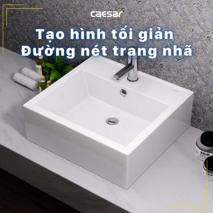 Chậu lavabo đặt bàn CAESAR LF5236 - Ảnh 8