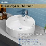Chậu lavabo đặt bàn CAESAR LF5240 - Ảnh 5