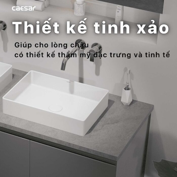 Chậu lavabo đặt bàn CAESAR LF5254 - Ảnh 13