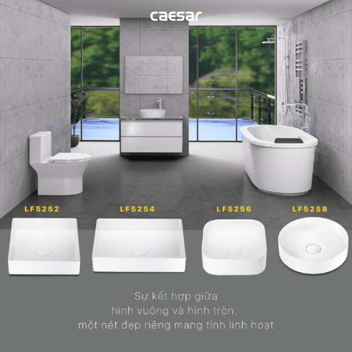 Chậu lavabo đặt bàn CAESAR LF5254 - Ảnh 15