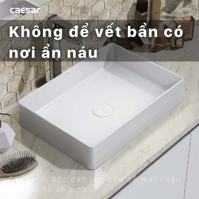 Chậu lavabo đặt bàn CAESAR LF5254 - Ảnh 10