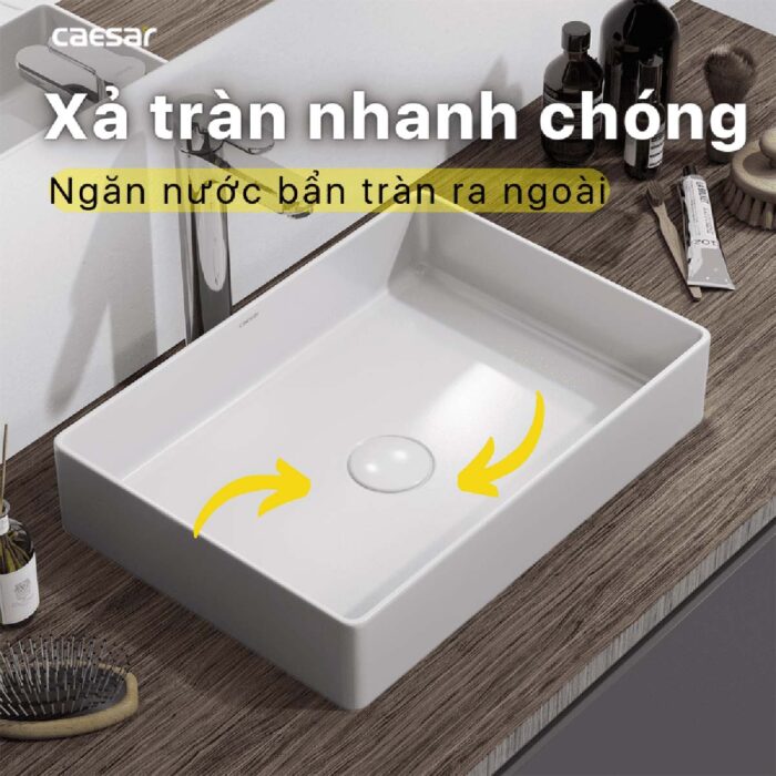 Chậu lavabo đặt bàn CAESAR LF5254 - Ảnh 12