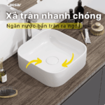 Chậu lavabo đặt bàn CAESAR LF5256 - Ảnh 7