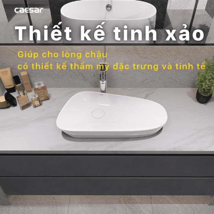 Chậu lavabo đặt bàn CAESAR LF5260 - Ảnh 5
