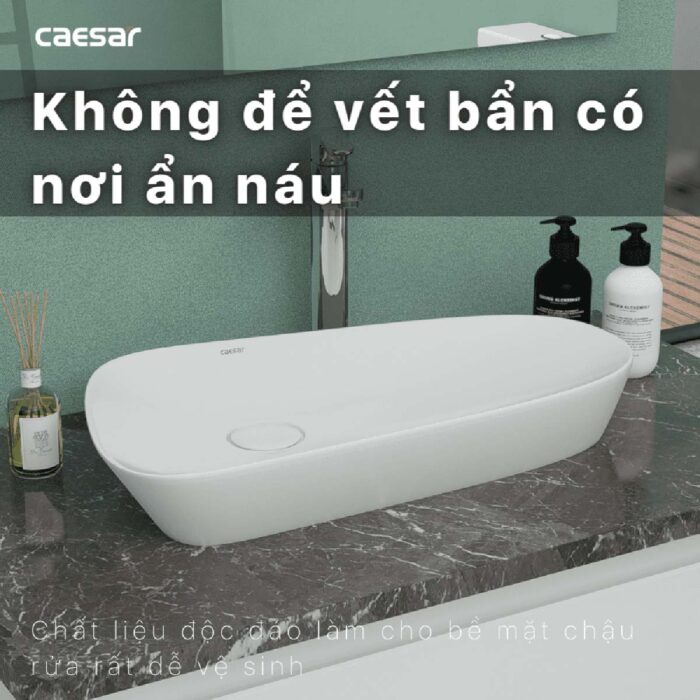 Chậu lavabo đặt bàn CAESAR LF5260 - Ảnh 8