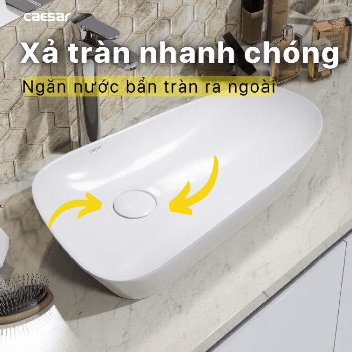 Chậu lavabo đặt bàn CAESAR LF5260 - Ảnh 6