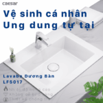 Chậu lavabo dương vành CAESAR LF5017 - Ảnh 4