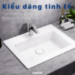 Chậu lavabo dương vành CAESAR LF5017 - Ảnh 7