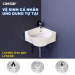 Chậu lavabo treo tường CAESAR LF5238 góc - Ảnh 5