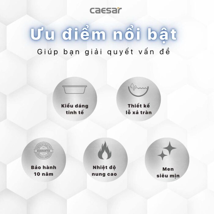 Chậu lavabo treo tường CAESAR LF5238 góc - Ảnh 7