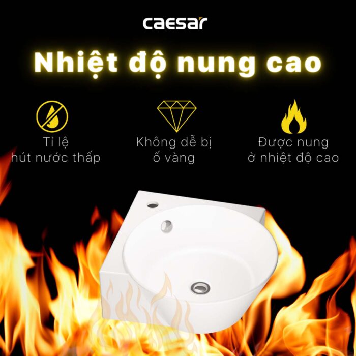 Chậu lavabo treo tường CAESAR LF5238 góc - Ảnh 11