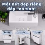 chậu lavabo đặt bàn CAESAR LF5239S treo tường - Ảnh 4
