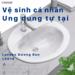 chậu lavabo dương vành CAESAR L5018 - Ảnh 4