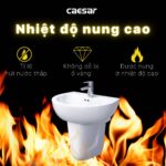 Chậu lavabo treo tường CAESAR L2150 P2441 chân lửng - Ảnh 10