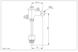 TOTO TS402P - Van xả tiểu nhấn