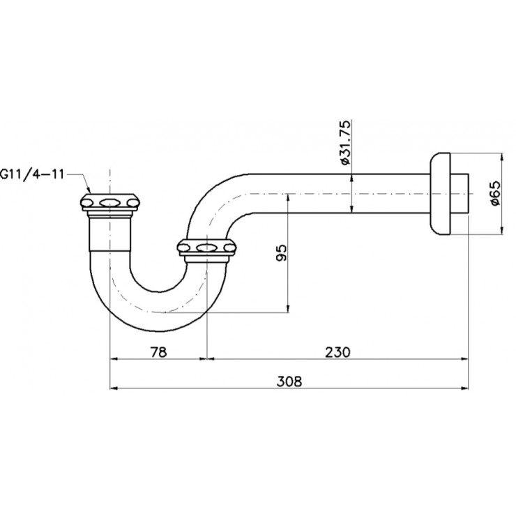 TOTO TVLF401 - Xi phông chậu rửa mặt 1 TOTO TVLF401 - Xi phông chậu rửa mặt