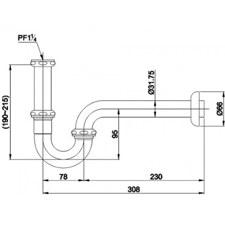 TOTO TVLF403 (THX1A-5N) - Xi phông chậu rửa mặt 1 TOTO TVLF403 (THX1A-5N) - Xi phông chậu rửa mặt