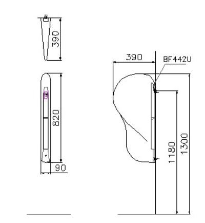 CAESAR UW0320 - Vách ngăn Bồn tiểu nam 1 CAESAR UW0320 - Vách ngăn Bồn tiểu nam