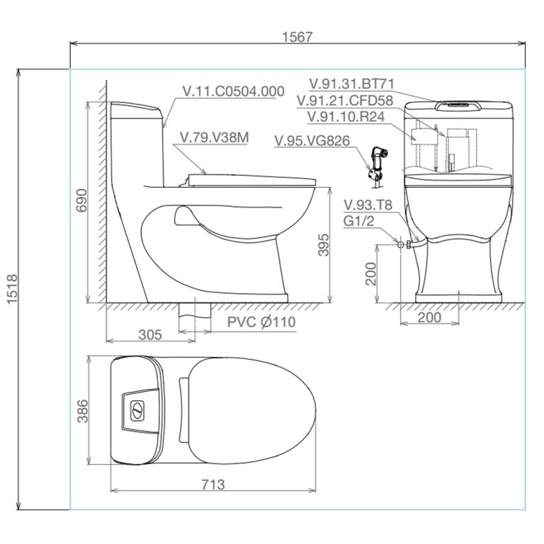 Bản-vẽ-kĩ-thuật-Bồn-cầu-1-khối-VIGLACERA-C0504-nắp-êm