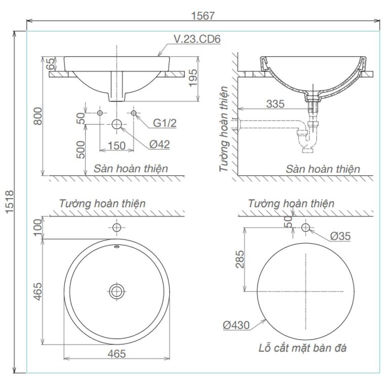 Bản-vẽ-kĩ-thuật-chậu-lavabo-VIGLACERA-CD6-đặt-bàn