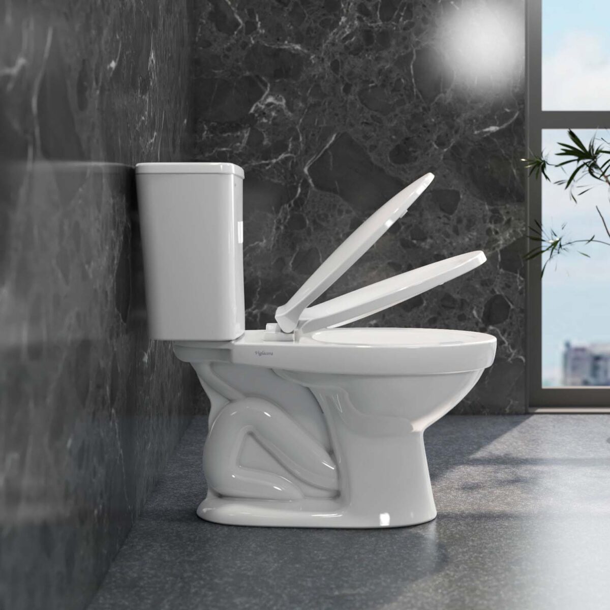 Bồn cầu 2 khối VIGLACERA VT34 nắp êm - Ảnh 5