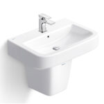 chậu lavabo VIGLACERA V50 kèm chân lửng treo tường
