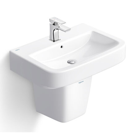 chậu lavabo VIGLACERA V50 kèm chân lửng treo tường