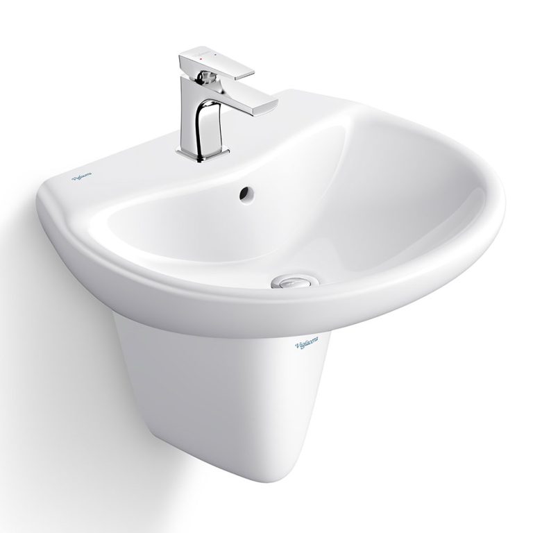 Chậu lavabo treo tường VIGLACERA VI5 kèm chân lửng
