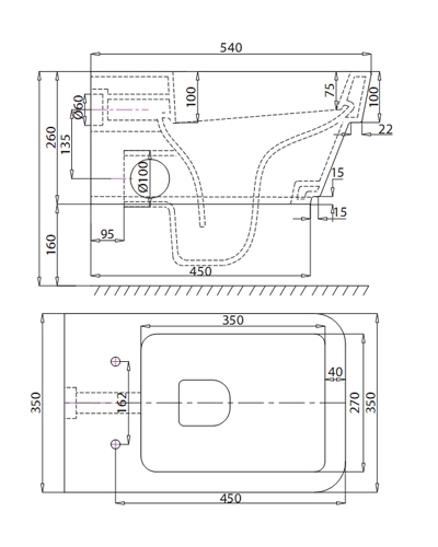 VIGLACERA V50 - Bồn cầu treo tường nắp êm 2 VIGLACERA V50 - Bồn cầu treo tường nắp êm