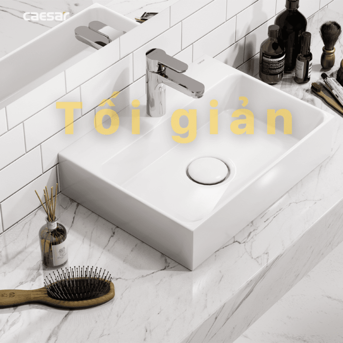 Chậu lavabo đặt bàn CAESAR LF5259 - Ảnh 4